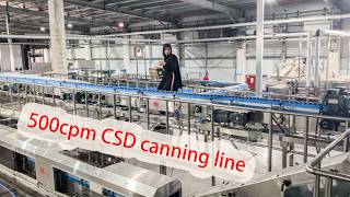 500CPM Carbonated Soft Drink Production Machine CSD Canning Filling production line [upl. by Lenci124]