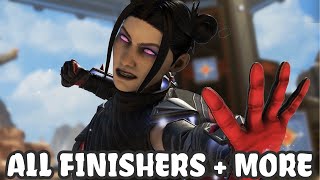 All Finishers  More with Wraiths Shadow Lurker Skin  Apex Legends 4K 60 FPS [upl. by Gusty15]