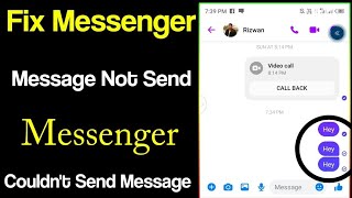 How To Fix Messenger Couldnt Send theMessage Problem 2024 messenger message not send 2024 [upl. by Peednas]