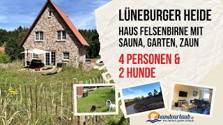 Haus Felsenbirne Sauna und eingezäunten Garten in Bispingen Lüneburger Heide [upl. by Dodds]