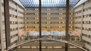 Famous Schindler PORT Traction Glass Elevators  Marriott Marquis in New York NY [upl. by Nyleuqcaj]