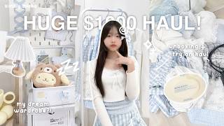 1000 HUGE tryon haul🛒🐰 xmas wishlist ideas  lewkin flower knowsjeulia ootdbuyair spacetemu [upl. by Normalie]