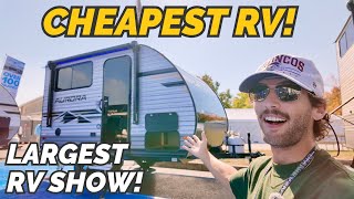 The CHEAPEST RV at America’s LARGEST RV show 2025 Forest River Aurora 13BHX [upl. by Htebesile]