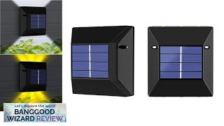 2PCS Outdoor Solar Light LED Waterproof Decoration Wall Lamp for Fence Porch Review [upl. by Friday]