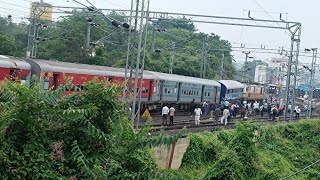 सोमनाथ एक्सप्रेस पटरी से उतरी ‌ Jabalpur mp train accident derail expresstrain jabalpur wcr [upl. by Adiv967]