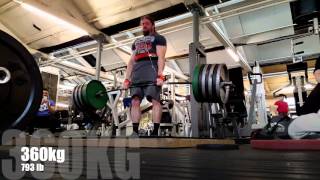 400kg  881lb deadlift at 100kg  220lb bodyweight PB [upl. by Lipski]