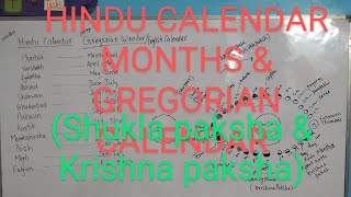 HINDU CALENDAR vs GREGORIAN CALENDAR Waxing and Waning phase KRISHNA PAKSHA AND SHUKLA PAKSHA [upl. by Heymann697]