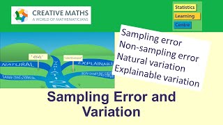 Sampling error and variation in statistics and data science [upl. by Nnor]