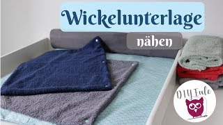 Wickelunterlage  Wickelauflage für den Wickeltisch nähen mit DIY Eule  Nähanleitung für Anfänger [upl. by Merriman49]