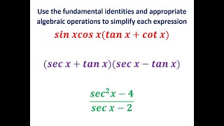 Use Trig Identities to Simplify the Expression [upl. by Htbazile]