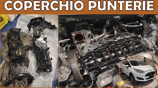 Sostituzione COPERCHIO PUNTERIE per PERDITA OLIO  Ford Fiesta 6 [upl. by Salohcin]