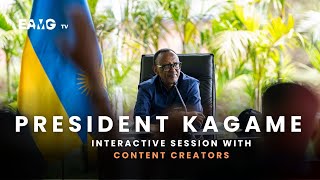 President Kagame Interactive Session with Content Creators [upl. by Britte]