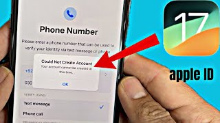 Could Not Create Account Your account cannot be created at this time  Apple ID Problem 2024 [upl. by Trilly]