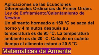 Aplicaciones de las Ecuaciones Diferenciales de 1er Orden Clase 40 [upl. by Lehcnom]