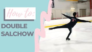 HOW TO DO THE DOUBLE SALCHOW  Coach Michelle Hong [upl. by Aedrahs]