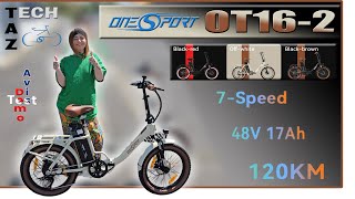 OT162 OneSport ebike  Nouveau modèle 2024  Vélo pliant surprenant à 729€ [upl. by Davina472]