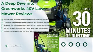 Revolutionize Your Lawn Care Greenworks 40V Mower InDepth Review [upl. by Doley]