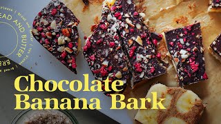 No Bake Banana Chocolate Bark  Sugar Free Dessert [upl. by Snodgrass]