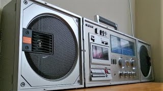 HUGE Sony CFS88 foldup boombox from 1981 [upl. by Leizar258]