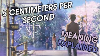 5 Centimeters Per Second  Deeper Meaning Explained Japanese Animated Film by Makoto Shinkai [upl. by Holcman]