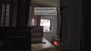 Odun sobası ile karavan keyfi❄️ Van2WorldYouTube vanlife karavan snow winter Peace relaxing [upl. by Chrissy794]