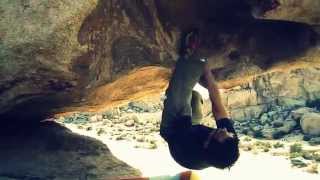 Joshua Tree Bouldering Double Orifice v5 [upl. by Savinirs17]