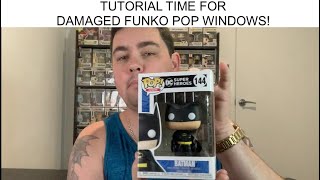 TUTORIAL HOW TO DO A FUNKO POP WINDOW SWAP 2020  Replacing a DAMAGED WINDOW to a signed Funko Pop [upl. by Arbua]