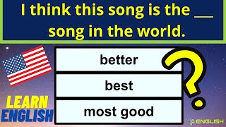 English Quiz Comparatives and Superlatives  Learn English Grammar [upl. by Oiluig]