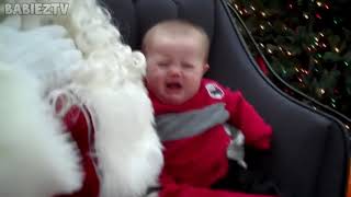 Funny Babies Scared by Santa Claus  Babies Meeting Santa for the First time [upl. by Ramed]