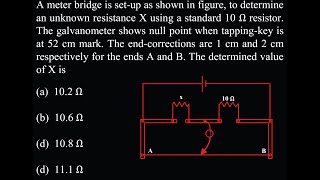 A meter bridge is setup as shown in figure to determine an unknown ED DPP 02 Q50 [upl. by Abelard805]