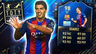 TOTY SUAREZ 98 IS HE WORTH 4500000 FIFA 17 ULTIMATE TEAM [upl. by Sidnarb]