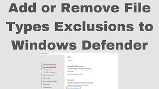 How to Add Exclusions in Windows Defender StepbyStep Guide for Enhanced Cybersecurity [upl. by Robaina172]