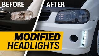 ALTO ki MODIFIED Headlights From boring to BLING [upl. by Eelac]