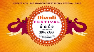 How to Create Ads Like Amazon Diwali Festival Sale in after effect  Diwali motion graphics [upl. by Diena]