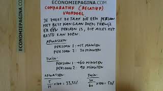 Comparatief relatief voordeel Economiepaginacom [upl. by Ateekal]