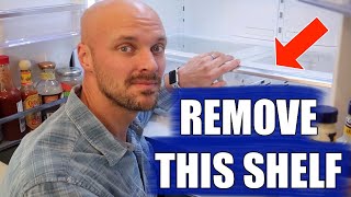 How to REMOVE and CLEAN Bottom Glass Shelf in SAMSUNG Refrigerator [upl. by Romy880]