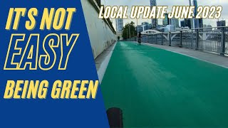 New green paint and a reopened green bridge bikeway  World Bicycle Day  Local Updates June 2023 [upl. by Amling505]