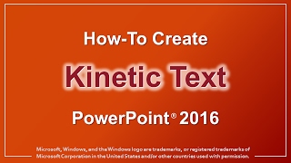 How to Create Kinetic Text in PowerPoint 2016 [upl. by Notsnarc823]