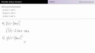 Pochodna funkcji złożonej  zadanie 1 [upl. by Cordelie]