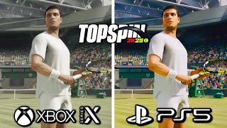 TopSpin 2K25 PS5 vs Xbox Series X Graphics Comparison [upl. by Nahttam729]