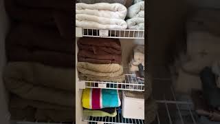 3 Tips for a Tidier Linen Closet organizedhome closetgoals organizationtips [upl. by Ecinnahs]