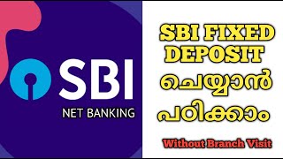 SBI Fixed deposit online Malayalam [upl. by Nolasba]