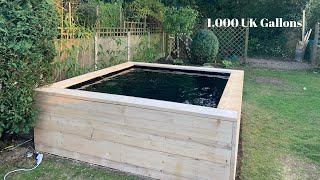 DIY Raised Backyard Garden Pond Build  1000 Gallon  Timelapse [upl. by Bixler]