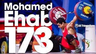 Mohamed Ehab 🇪🇬 173kg Snatch World Record Slow Motion 2018 World Weightlifting Championships [upl. by Ttenyl]