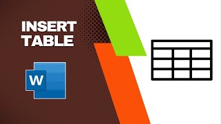 How to Insert Table in MS Word Document [upl. by Rusell]