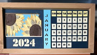 Make calendar using shadow box svg [upl. by Biel]