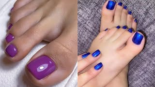 Latest and trendy toe nails pedicure colors for ladies Freshly done toe nails color ideas for 2024 [upl. by Pickard258]