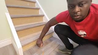 Vinyl Stair Nosing  Full Installation Tutorial stepup howto detailsmatter [upl. by Anirret]