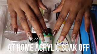 HOW TO SOAK OFF ACRYLIC TIPS AT HOME  Foyin Og [upl. by Ibor]