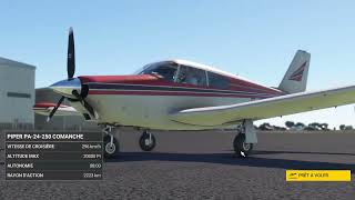 Microsoft Flight Simulator 2020  épisode 1 du Tour de France en PA 250 Comanche [upl. by Krutz511]